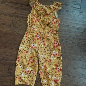 Toddler Girls' Floral Jumpsuit - art class Gold
